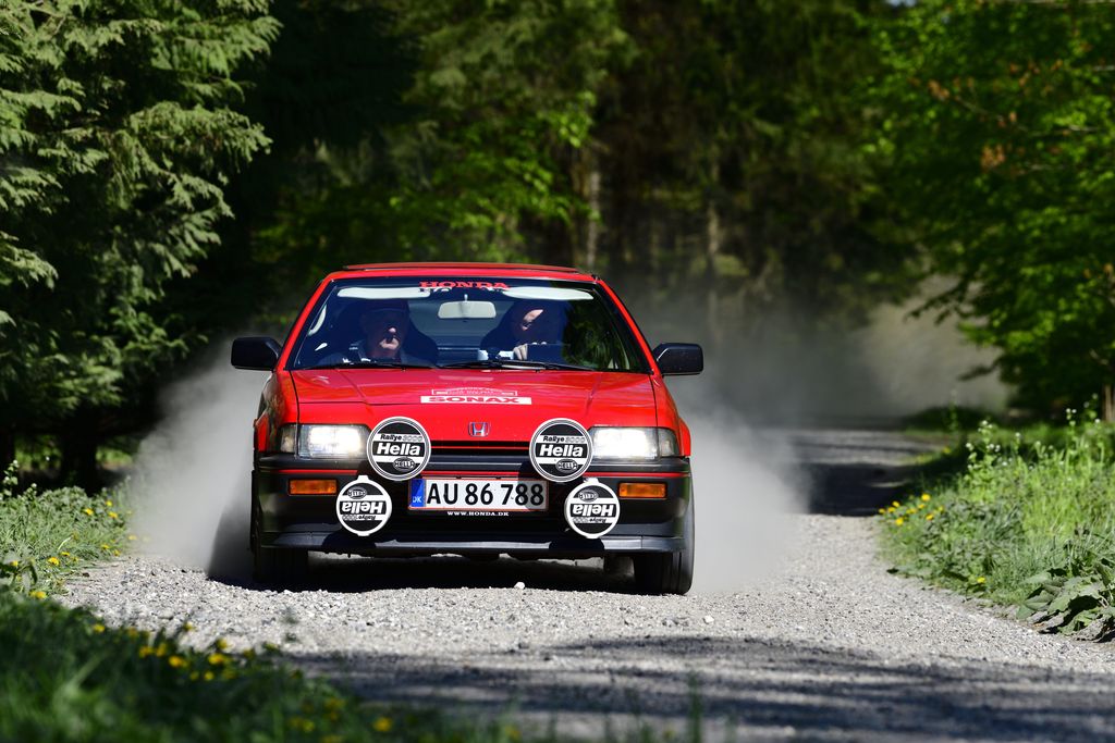 De toperfarne rallyeksperter Niels Erik Jørgensen og Arne Pagh fik en andenplads med hjem fra Oresund Rally i deres Honda CRX fra 1986
(Foto: Michael Eisenberg, Intercom)
